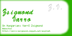 zsigmond varro business card
